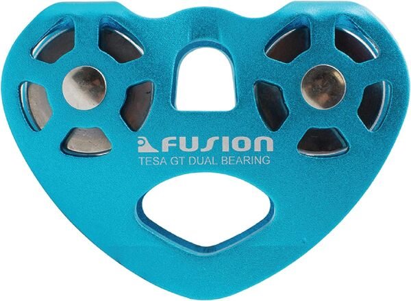 Polea de aluminio con cremallera azul 24kn  FP-8154-7-BLU