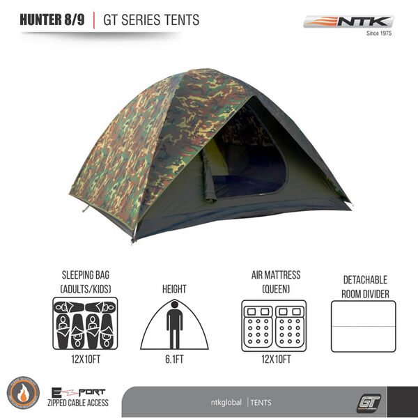 CASA DE CAMPAÑA NTK HUNTER 151370  HUNTER GT 8/9 PERSONAS