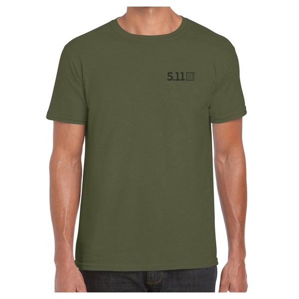 CAMISETA PERFORMANCE - NEGRO Y VERDE MILITAR  41223JK