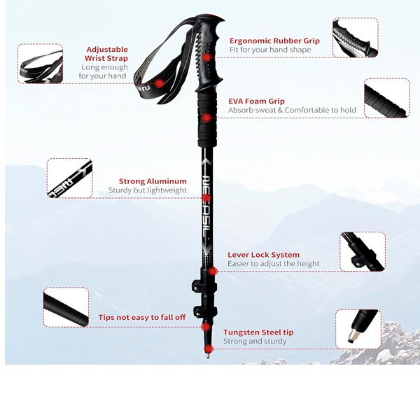 JUEGO DE BASTONES DE SENDERISMO Duralumin