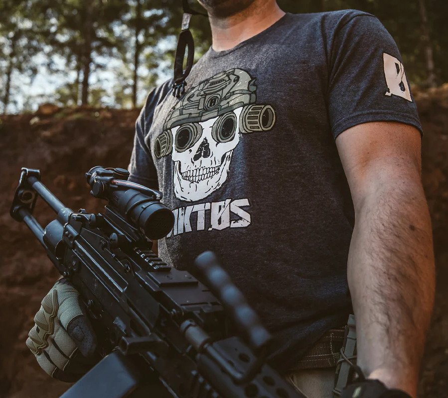 TEE QUAD NOD CHARCOAL HEATHER 18091