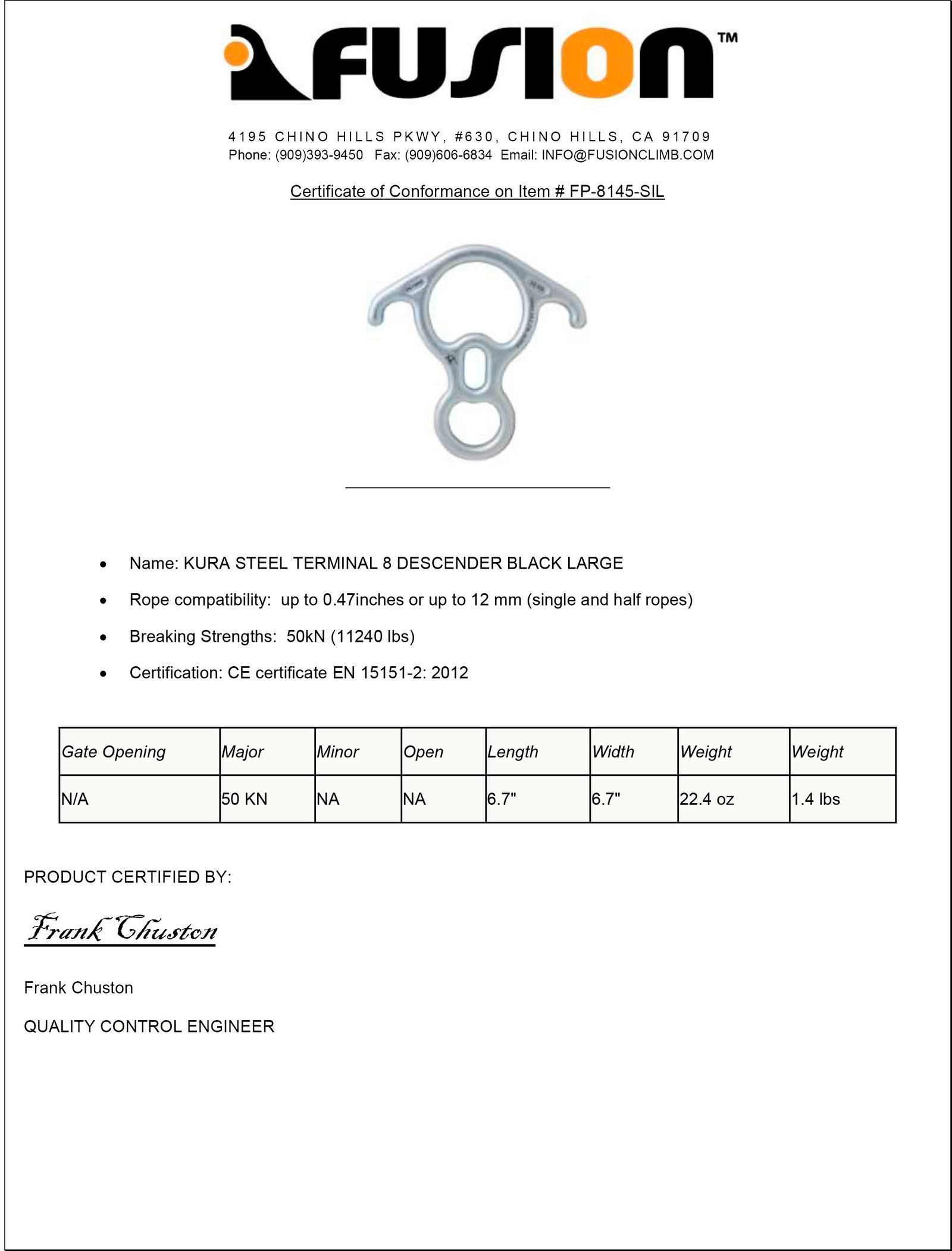 OCHO DE RESCATE FUSION FP-8145-CT