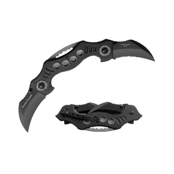 NAVAJA TÁCTICA KARAMBIT CLAW NEGRA Y ROJO, DOBLE HOJA SE-810BK