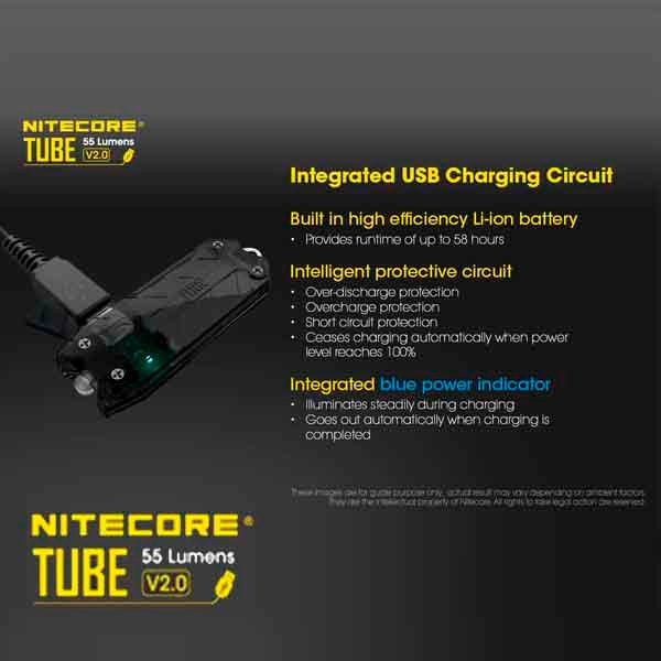 LINTERNA DE LLAVERO RECARGABLE TUBE V2 DE 55 LÚMENES TUBE V2.0