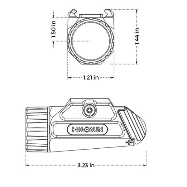 LINTERNA RECARGABLE DE LUZ BLANCA DE 1000 LÚMENES, PARA PISTOLA P.ID