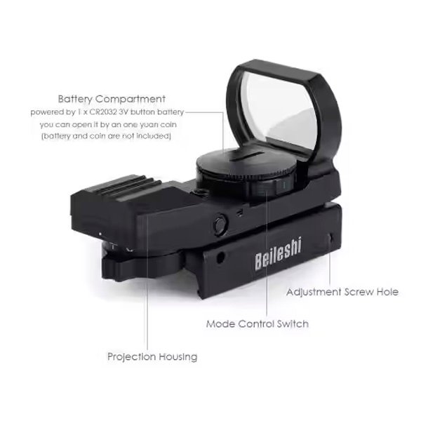 MIRA HOLOGRAFICA ROJO/VERDE P/ FUSIL 20MM HD101